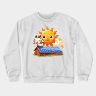 Solar Farm Illustration Crewneck Sweatshirt